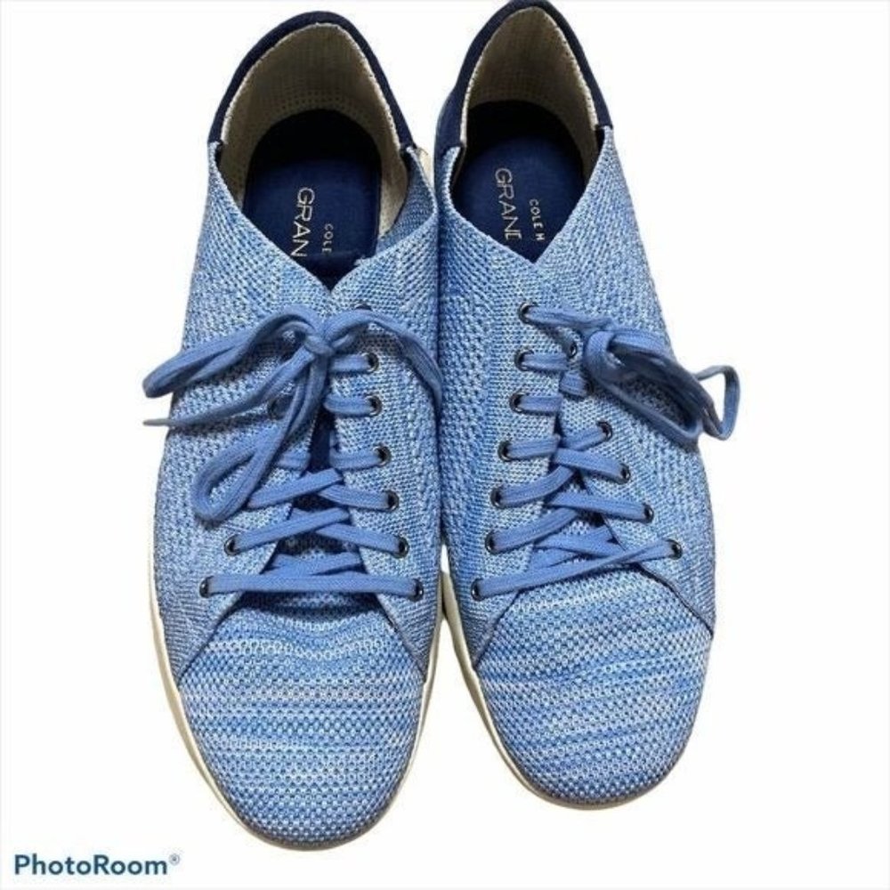 Cole Haan Grand Pro Blue Knit Tennis Shoe Sneaker Mens Size 11 1/2